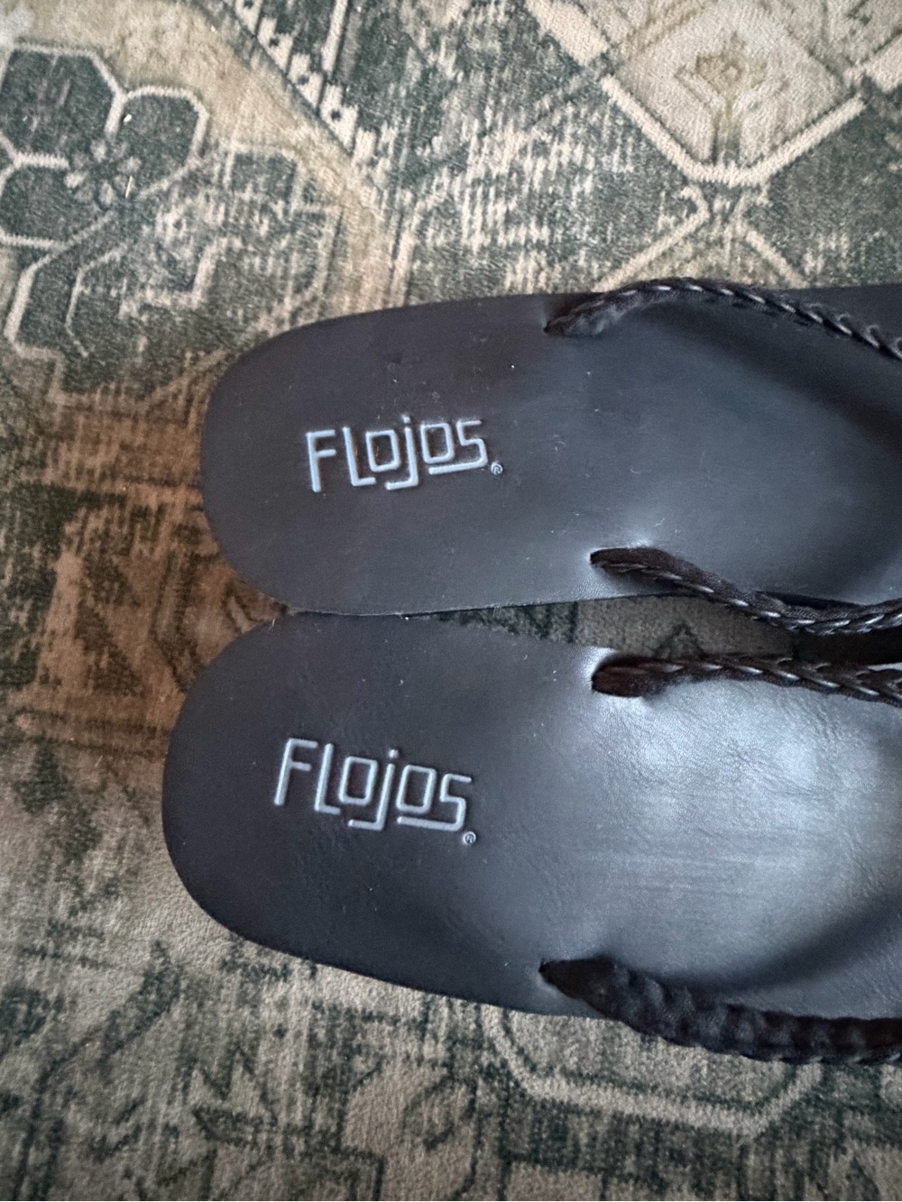 Flojos Hayley thong sandals woven strap 2.5 inch wedge heel size 10 - Picture 4 of 5
